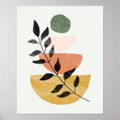 Poster Style d'art boho moderne feuilles (Devant)