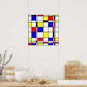 Poster Style d'art mondrien (Cuisine)