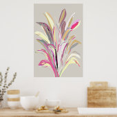 Poster Style d'art vectoriel Plante tropical Abstrait (Cuisine)