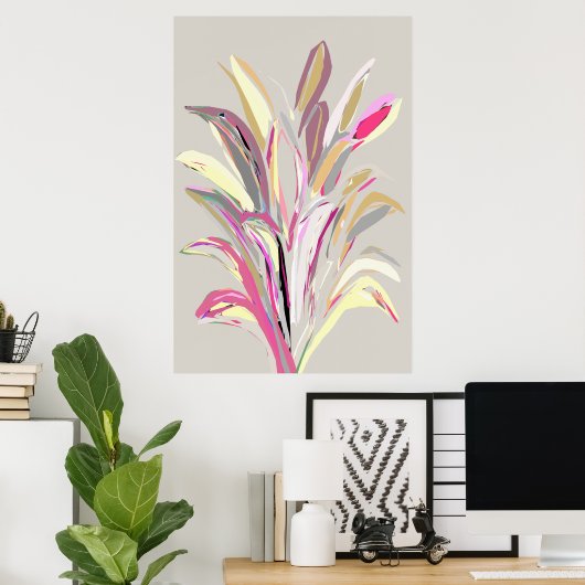 Poster Style d'art vectoriel Plante tropical Abstrait (Bureau à domicile)
