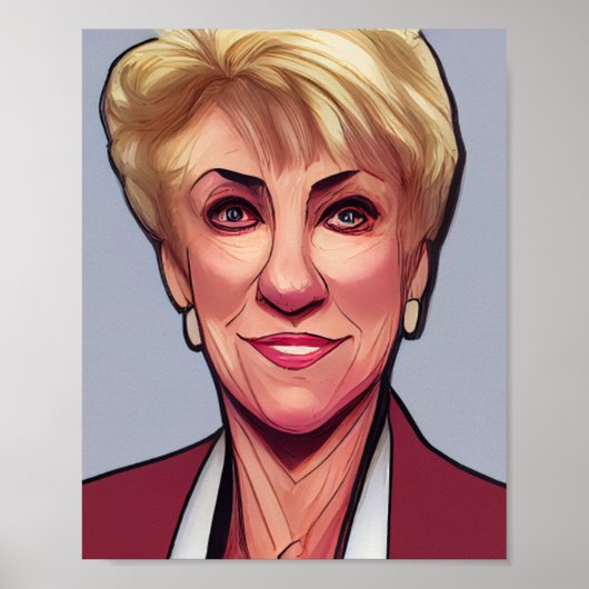 Poster Style de bande dessinée Linda Mcmahon (Devant)
