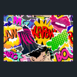 Poster Style de bande dessinée pop art motif sans couture<br><div class="desc">Style de bande dessinée pop art motif sans couture. Collage de pièces déchirées de la revue comic. Arrière - plans de design d'art créatif. illustration. bande dessinée, graffiti, motif, sans couture, art, fête, papier, mignon, abstrait, accessoires, arrière - plan, bang, kaboom, amour, multicolore, textile, texture, graphisme, oeuvre d'art, vintage, illustration,...</div>