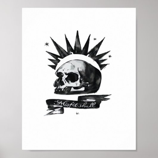 Poster Style de caractère créatif crâne inadapté (Devant)