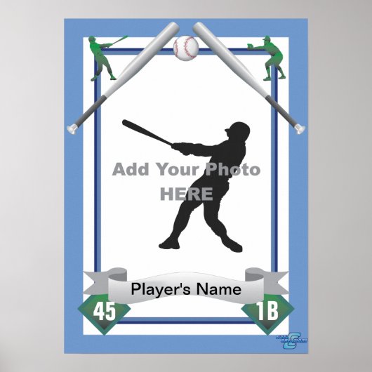 Poster Style de carte de base-ball (Devant)
