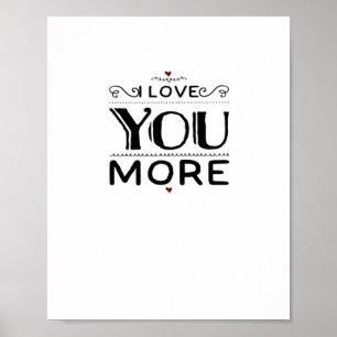 Poster Style de conception artistique « Je t'aime plus »