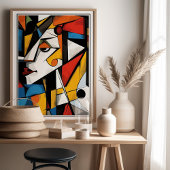 Poster Style de cube gras Abstrait