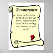 Poster Style de défilement Faire-part (Devant)