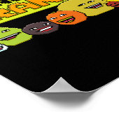 Poster Style de jeu vidéo 8 bits orange (Coin)