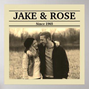 Poster Style de journal (Personnaliser la photo et le tex