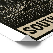Poster Style de linogravure sud-africain (Coin)