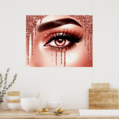 Poster ✨ Style de Maquillage des Yeux Glam Pour les Espac (Cuisine)