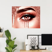 Poster ✨ Style de Maquillage des Yeux Glam Pour les Espac (Bureau à domicile)
