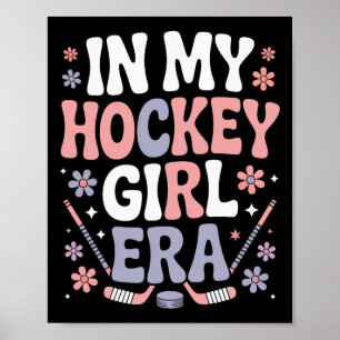 Poster Style de patinoire à mon époque de fille de hockey