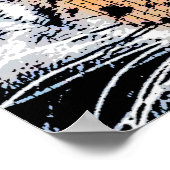 Poster Style de presse graphique Wild Tiger Portrait (Coin)