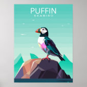 Poster Style de voyage contemporain Puffin (Devant)