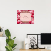 Poster Style des signes Heureuses Saintes-Valentin (Bureau à domicile)