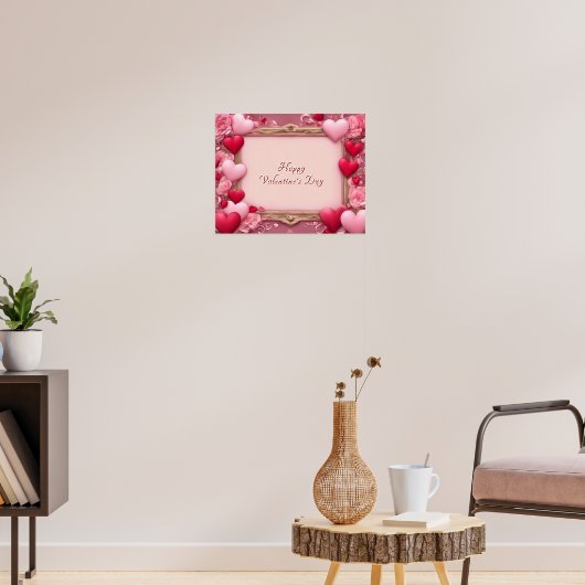 Poster Style des signes Heureuses Saintes-Valentin (Salon 3)