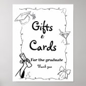 Poster Style Doodles Main Draduation Cadeaux et carte (Devant)