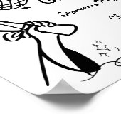 Poster Style Doodles Main Draduation Party bienvenue (Coin)