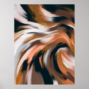 Poster Style élégant et glamour. Palette de couleurs natu