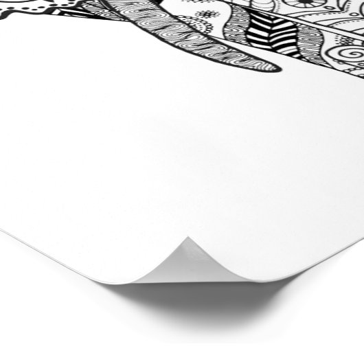 Poster Style Elephant 2 (Coin)