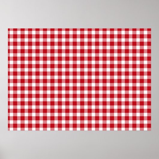 Poster Style En vichy rouge et blanc (Devant)