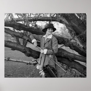 Poster Style féminin au golf Attire : début des années 19