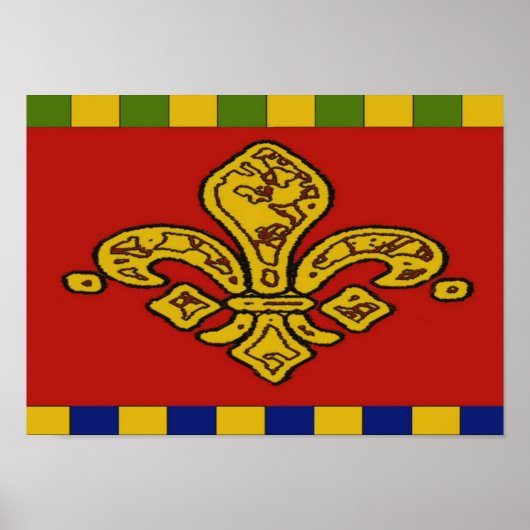 Poster Style Fleur De Lis (Devant)