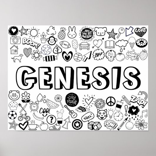 Poster Style "GENESIS" Color-it-Yourself (Devant)
