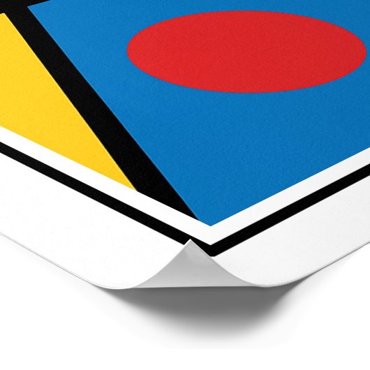 Poster Style géométrique gras Abstrait (Coin)