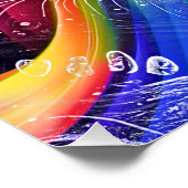 Poster Style géométrique moderne psychédélique Abstraite (Coin)