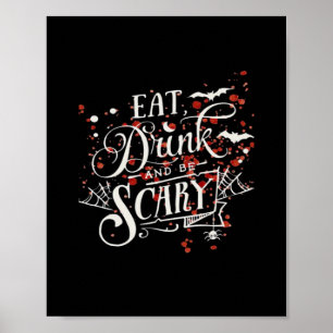 Poster Style graphique effrayant d'Halloween sauvage