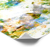 Poster Style grunge vert design graphique d'art abstrait (Coin)