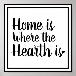 Poster Style Hygge nordique   La maison est l'endroit où 