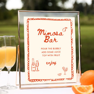 Poster Style Italien Orange Main Drake Mimosa Bar