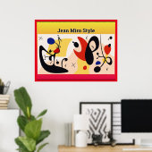Poster Style Jean Miro (Bureau à domicile)