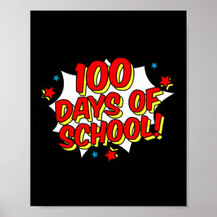 Poster Style Joyeux 100ème 100 Jours D'École