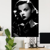 Poster Style Judy Garland Noir (Bureau à domicile)