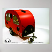 Poster style Ladybug du Camper à vélo Mini (Devant)
