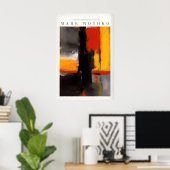 Poster Style Mark Rothko Gras Abstrait Noir et Jaune (Bureau à domicile)