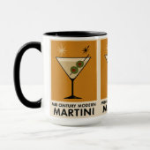 Poster Style Mid Century Modern Martini Mok (Links)