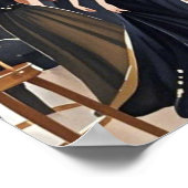 Poster Style Moulin rouge, noir et or, Luxe riche (Coin)