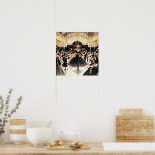 Poster Style Moulin rouge, noir et or, Luxe riche (Cuisine)