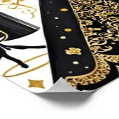 Poster Style Moulin rouge, noir et or, Luxe riche (Coin)