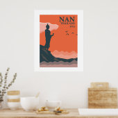Poster Style Nan Retro Thaïlande Travel Wall Art (Cuisine)