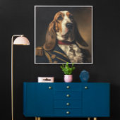 Poster Style Napoléon Basset Hound