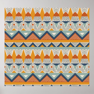 Poster Style Navajo Design Motif sans couture