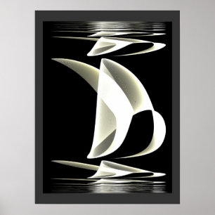 Poster Style noir et blanc Réflexion 2