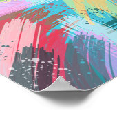 Poster Style Pastel Colors Art Abstrait (Coin)