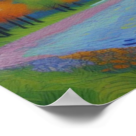 Poster Style Paysage Van Gogh (Coin)